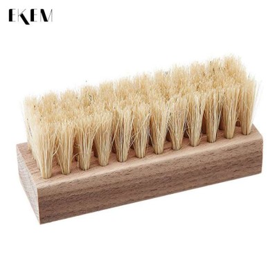 EKEM Horse Hair Wooden Natural Polish Applicator Brush Shoe